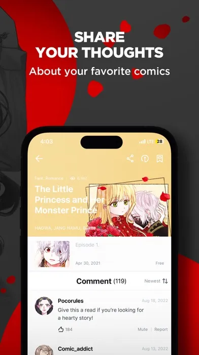 Capturas de tela do POCKET COMICS: Romance Webtoon