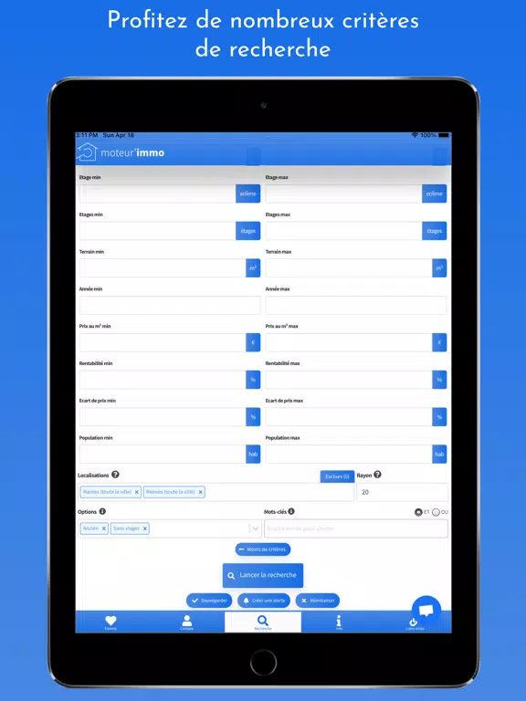 تصاویر Moteur'Immo iPad 