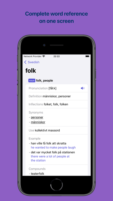 Swedish Dictionary Screenshots