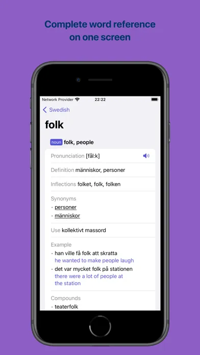 Screenshot di Swedish Dictionary