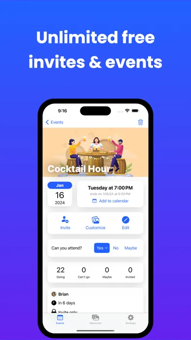 dateit: RSVP and Invitations應用截圖