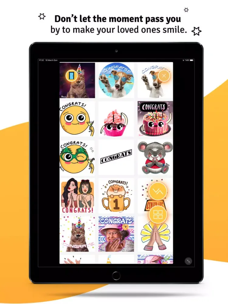 WuWu Emoji Gif Sticker Library iPad  سکرین شاٹس