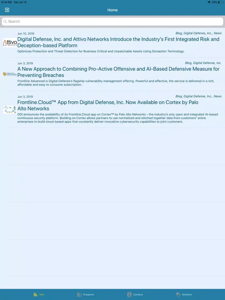 DDI-eProspector iPad  स्क्रीनशॉट