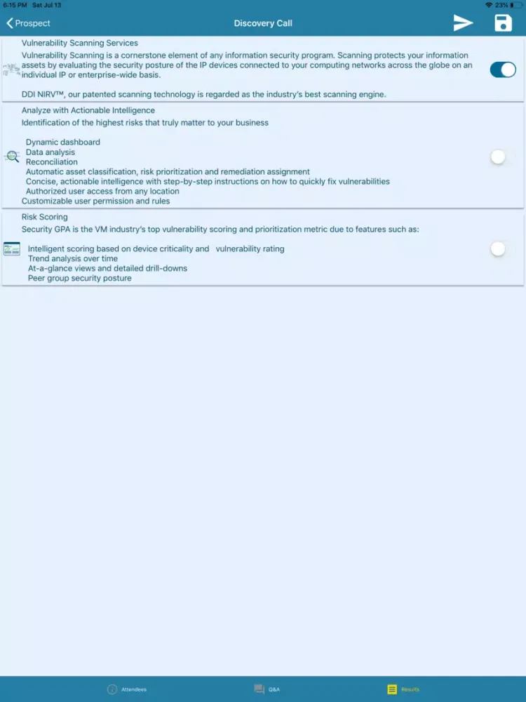 DDI-eProspector iPad  स्क्रीनशॉट