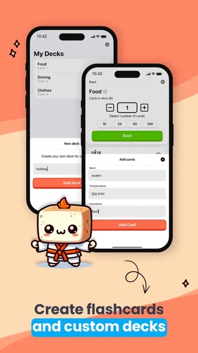 Zrzuty ekranu Tofu Tap: Learn Thai Language
