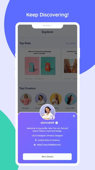 Dzain: Your Design Polling App Ekran Görüntüleri