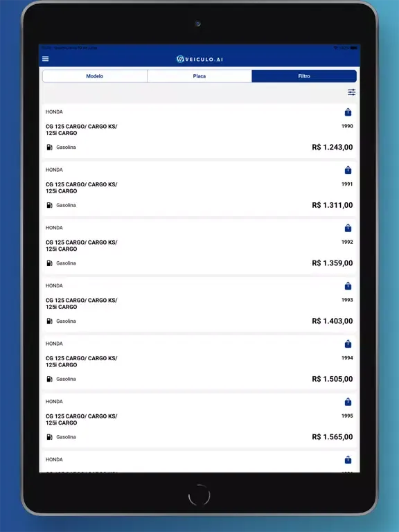 Veiculo Ai iPad  स्क्रीनशॉट