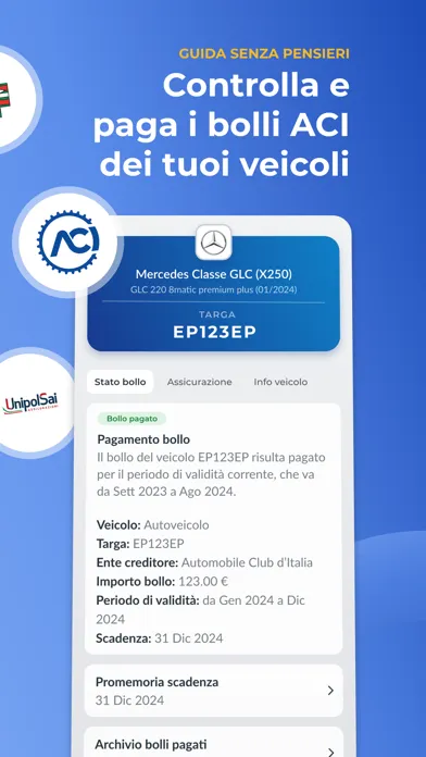 Tangkapan skrin Easypol - PagoPA e Bollo auto
