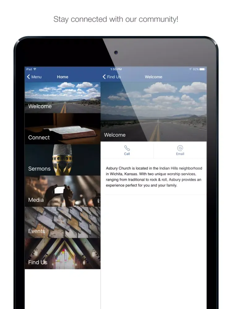 Asbury Church Wichita iPad  Screenshots