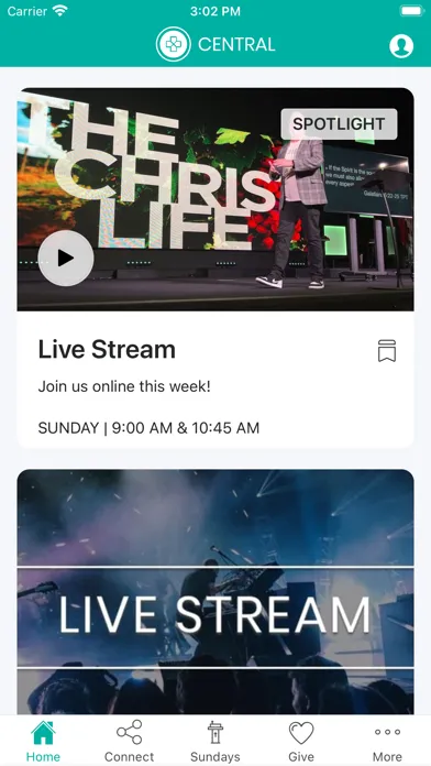 Capturas de tela do Central Church US
