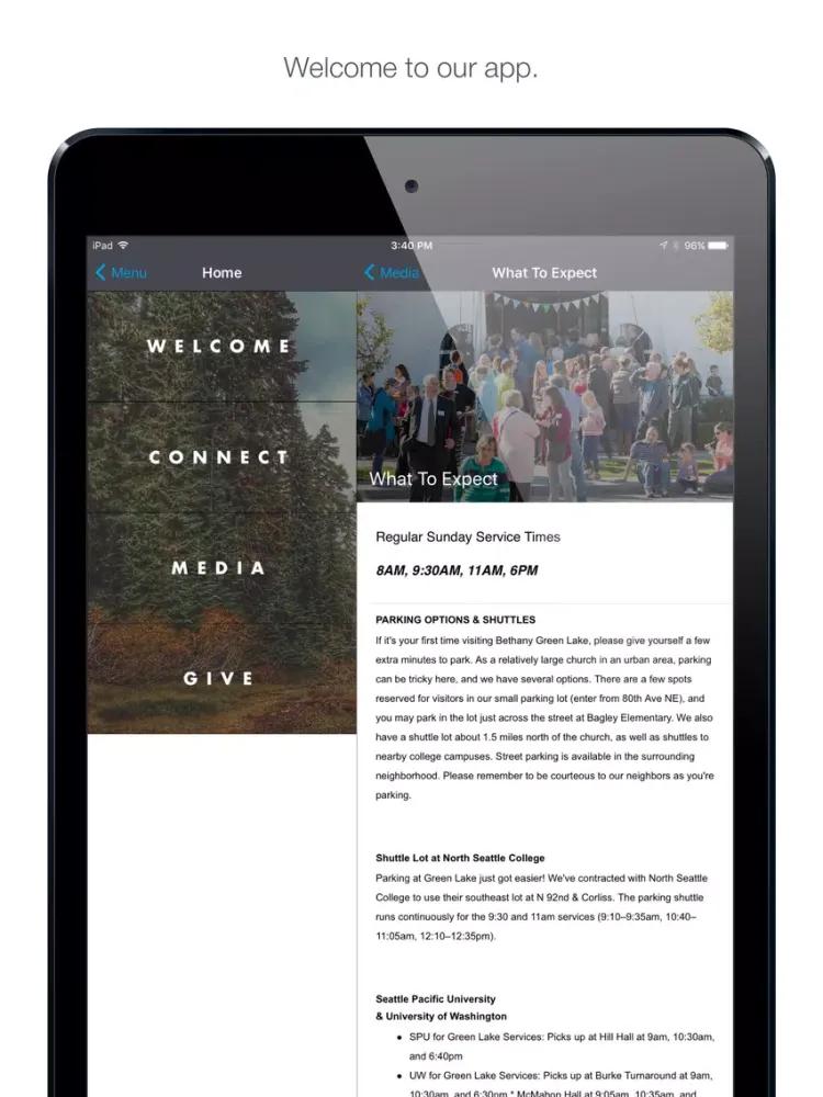 Screenshot di BCC Church iPad 