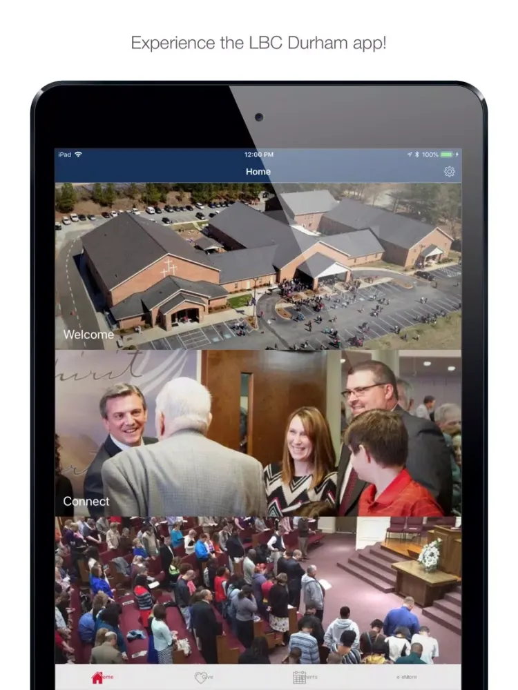 Tangkapan layar LBC Durham iPad 