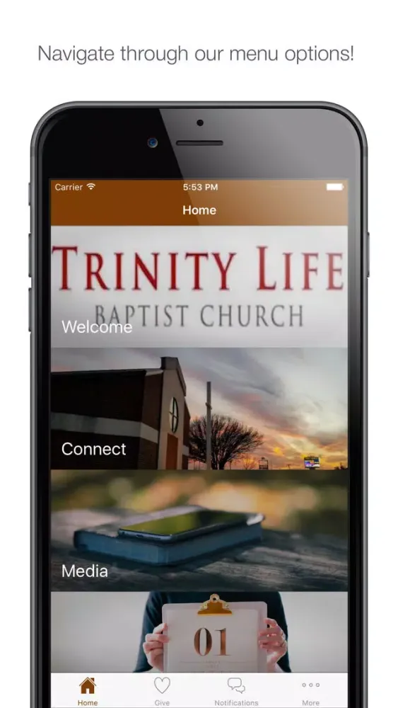 ภาพหน้าจอของ Trinity Life Baptist Church Connection