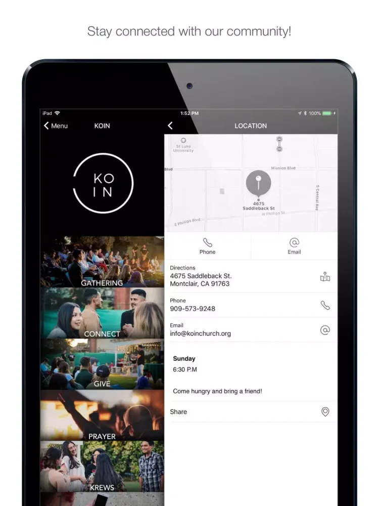Koin Church iPad  Screenshots