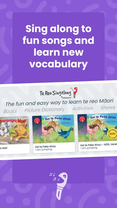 ภาพหน้าจอของ Te Reo Singalong