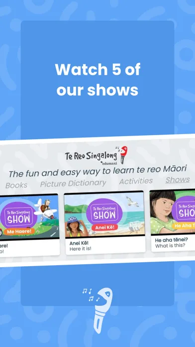 ภาพหน้าจอของ Te Reo Singalong