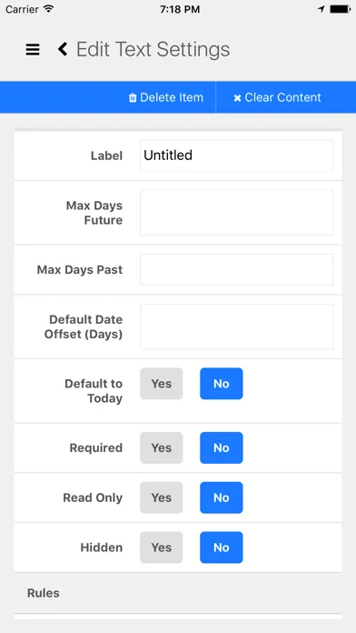 eFRS Screenshots