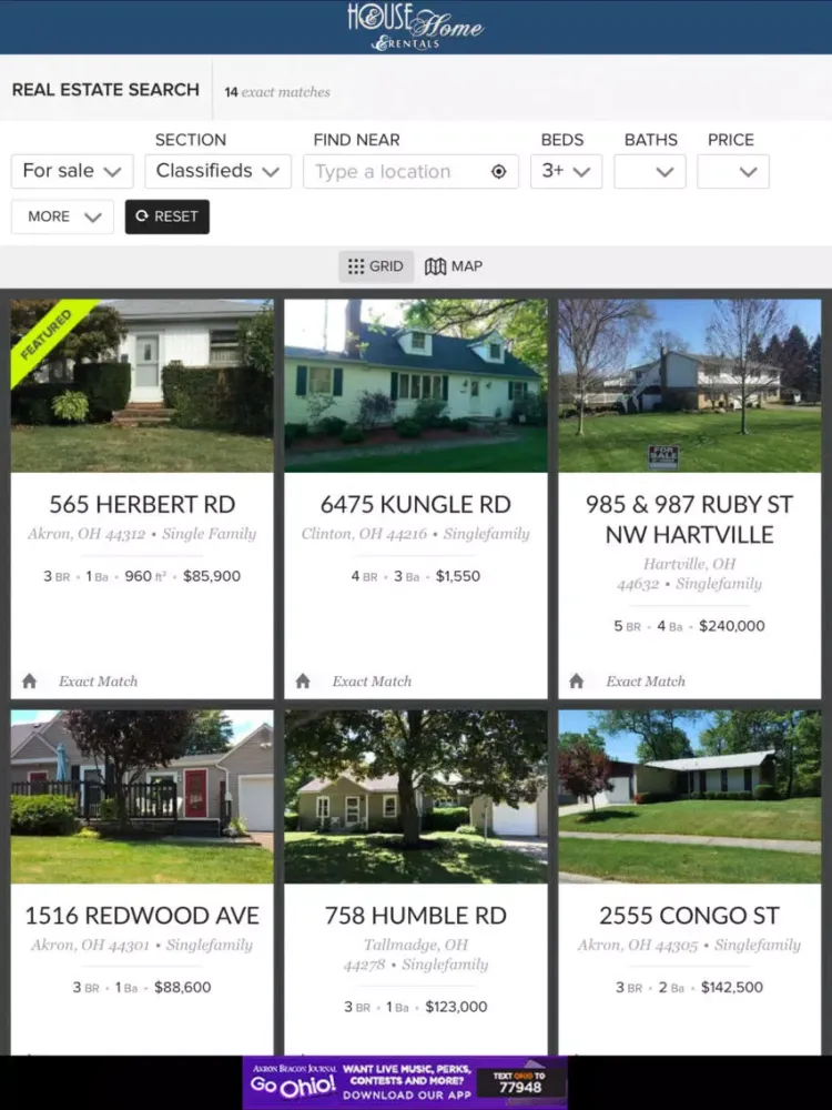 Homes.ohio.com iPad  스크린샷
