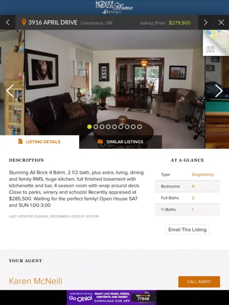 Homes.ohio.com iPad  스크린샷