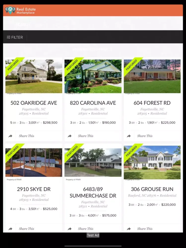 Real Estate Marketplace iPad 應用截圖