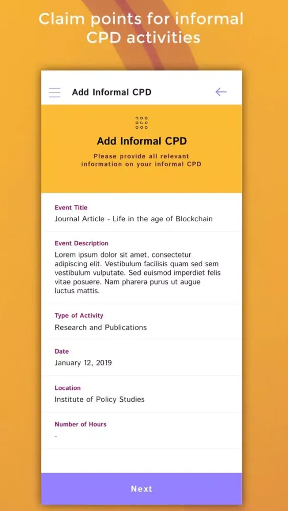 SLIA CPD سکرین شاٹس
