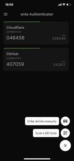 Ente Auth - 2FA Authenticator Screenshots
