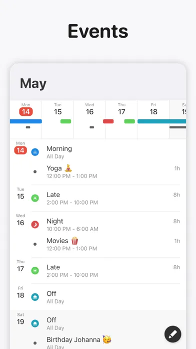 تصاویر Supershift Shift Work Calendar
