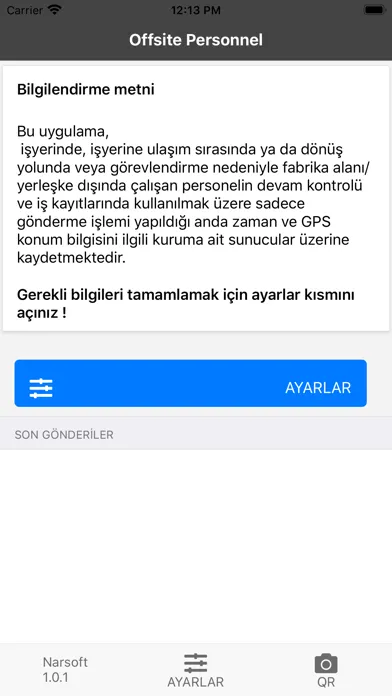 Zrzuty ekranu Offsite Personnel App
