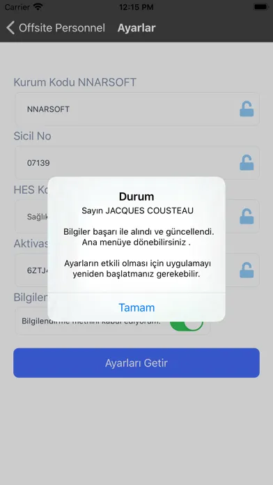 Zrzuty ekranu Offsite Personnel App