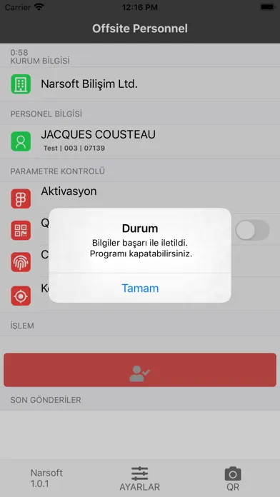 Zrzuty ekranu Offsite Personnel App