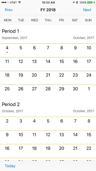 Fiscal Year Calendar स्क्रीनशॉट