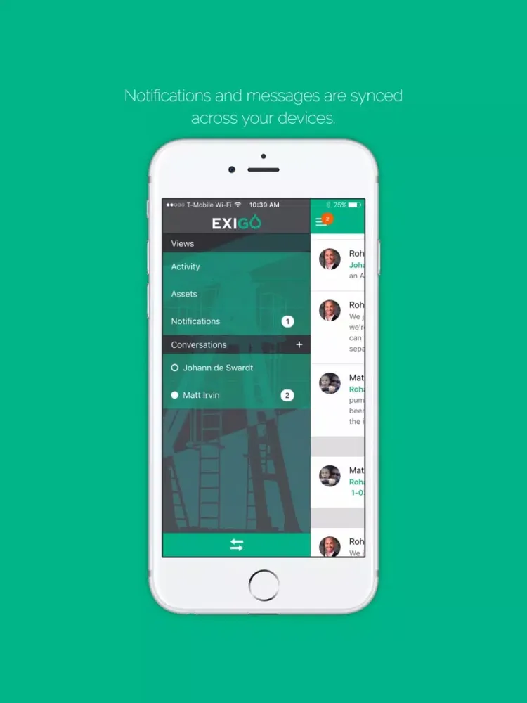 Exigo - Team Communication iPad  سکرین شاٹس