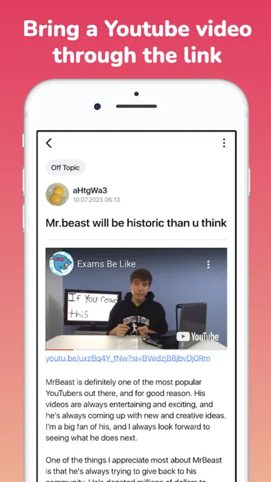 TubeTalk - Talk about Youtube سکرین شاٹس