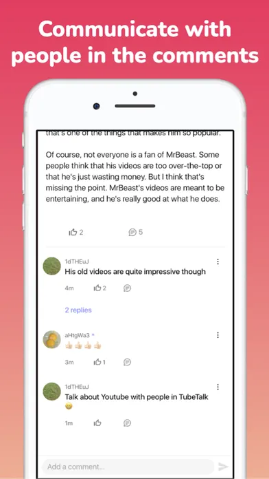TubeTalk - Talk about Youtube سکرین شاٹس