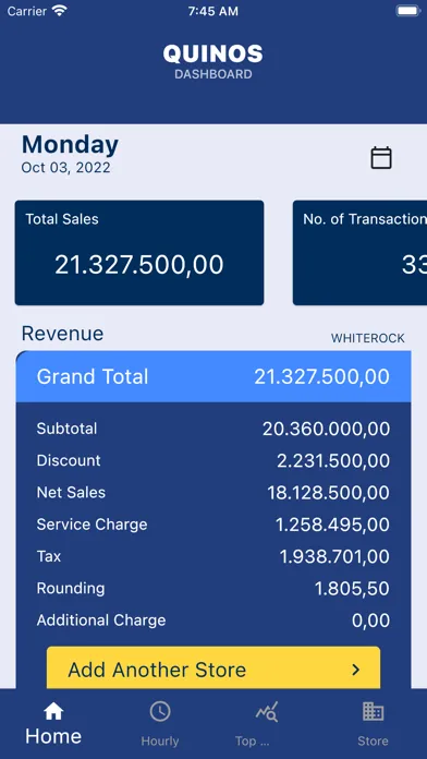 Quinos Sales Report Ekran Görüntüleri