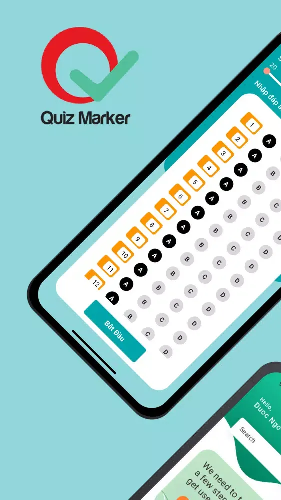 Tangkapan layar Quiz Marker - Chấm điểm AI