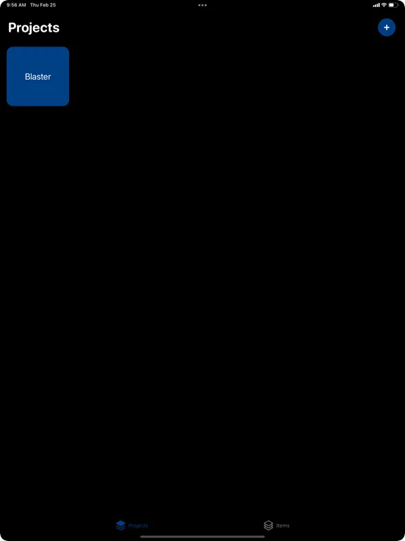 Tangkapan layar Inventory - Projects Organizer iPad 