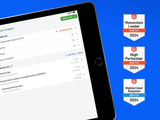 Fluix Tasks iPad スクリーンショット