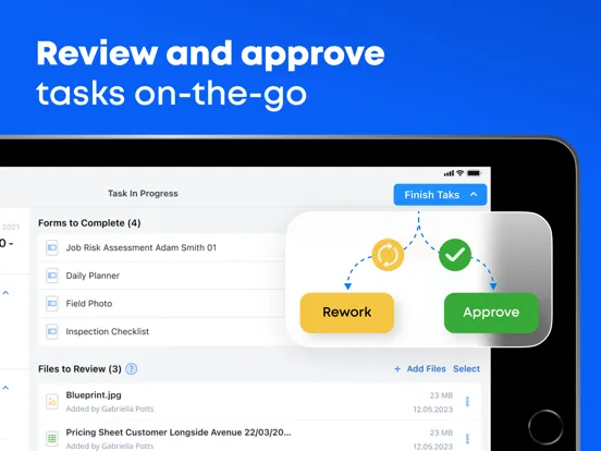 Fluix Tasks iPad スクリーンショット