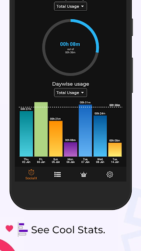 SocialX - Screen Time Tracker Screenshots4
