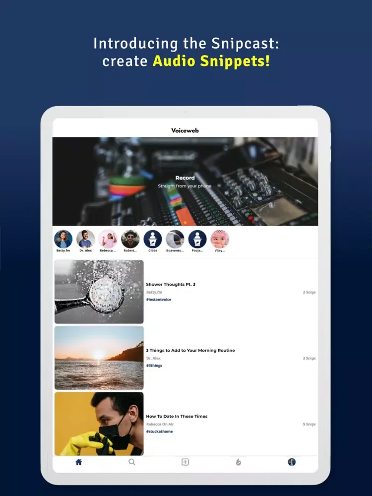 ภาพหน้าจอของ Voiceweb: Audio Social Network iPad 