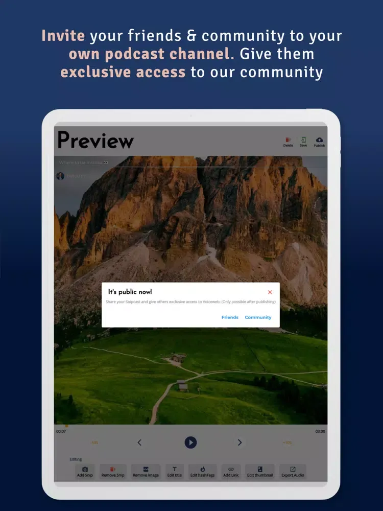 ภาพหน้าจอของ Voiceweb: Audio Social Network iPad 