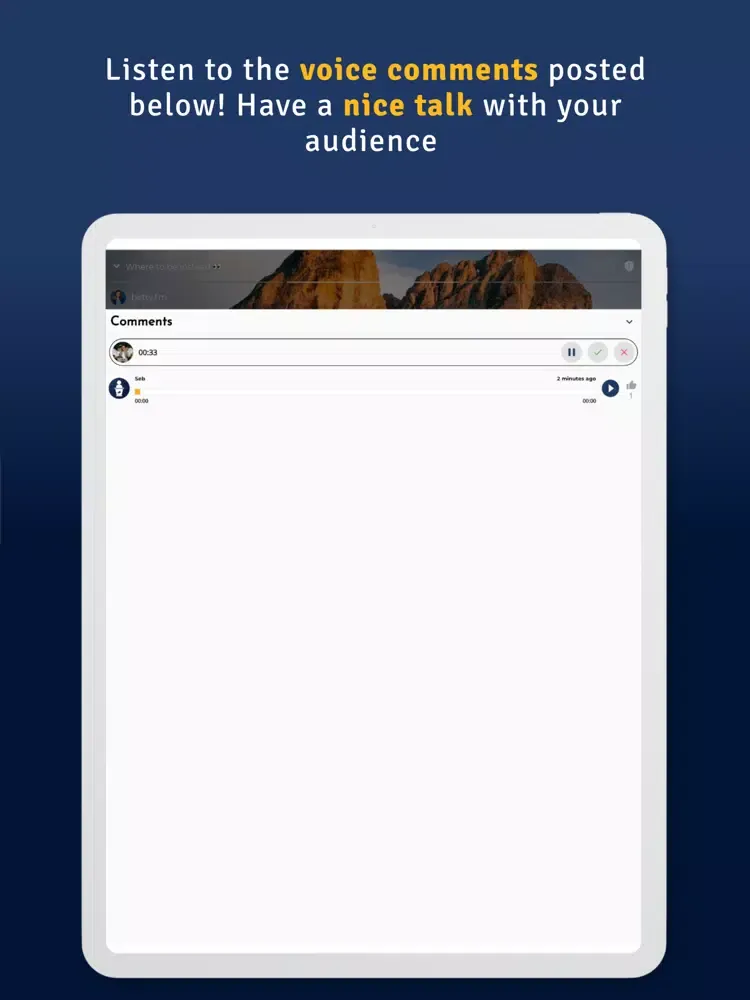 ภาพหน้าจอของ Voiceweb: Audio Social Network iPad 
