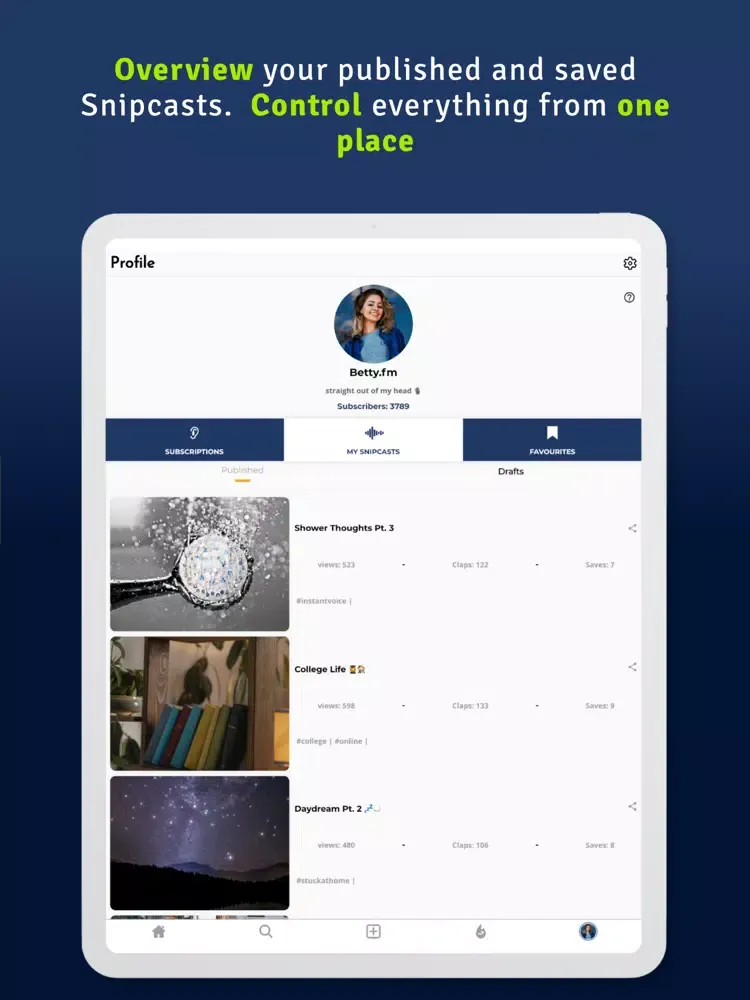ภาพหน้าจอของ Voiceweb: Audio Social Network iPad 