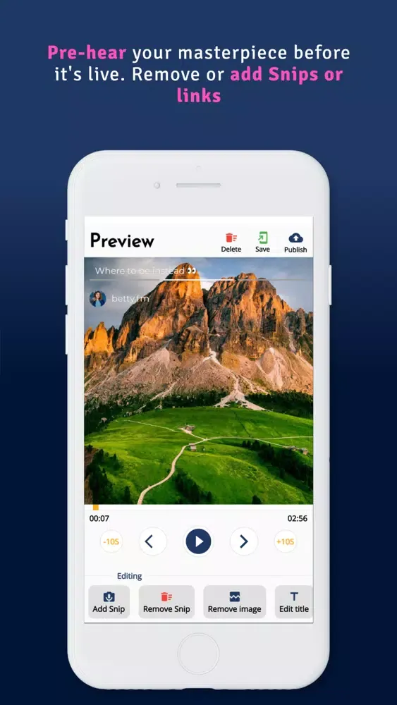 ภาพหน้าจอของ Voiceweb: Audio Social Network