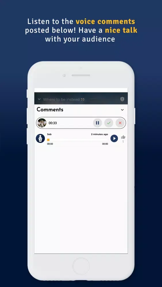 ภาพหน้าจอของ Voiceweb: Audio Social Network