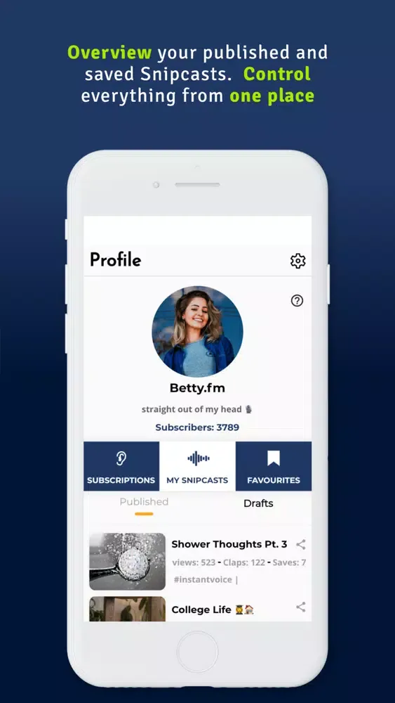 ภาพหน้าจอของ Voiceweb: Audio Social Network
