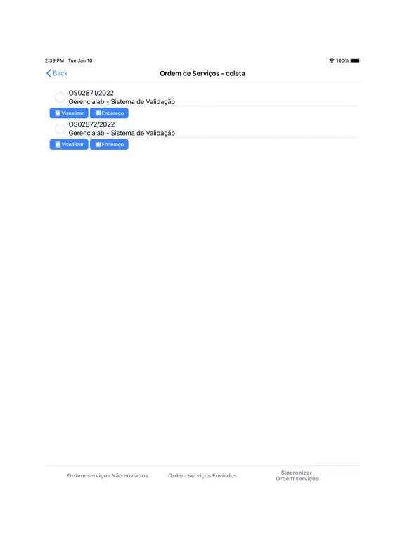 Скриншоты Gerencialab - Coleta iPad 