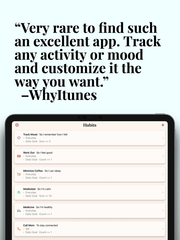 Get On Track: Mindful Habits iPad  Screenshots