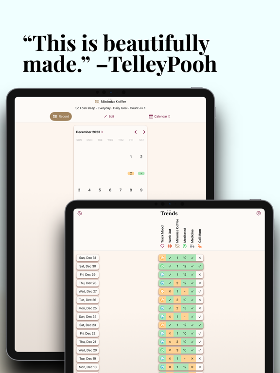 Get On Track: Mindful Habits iPad  Screenshots
